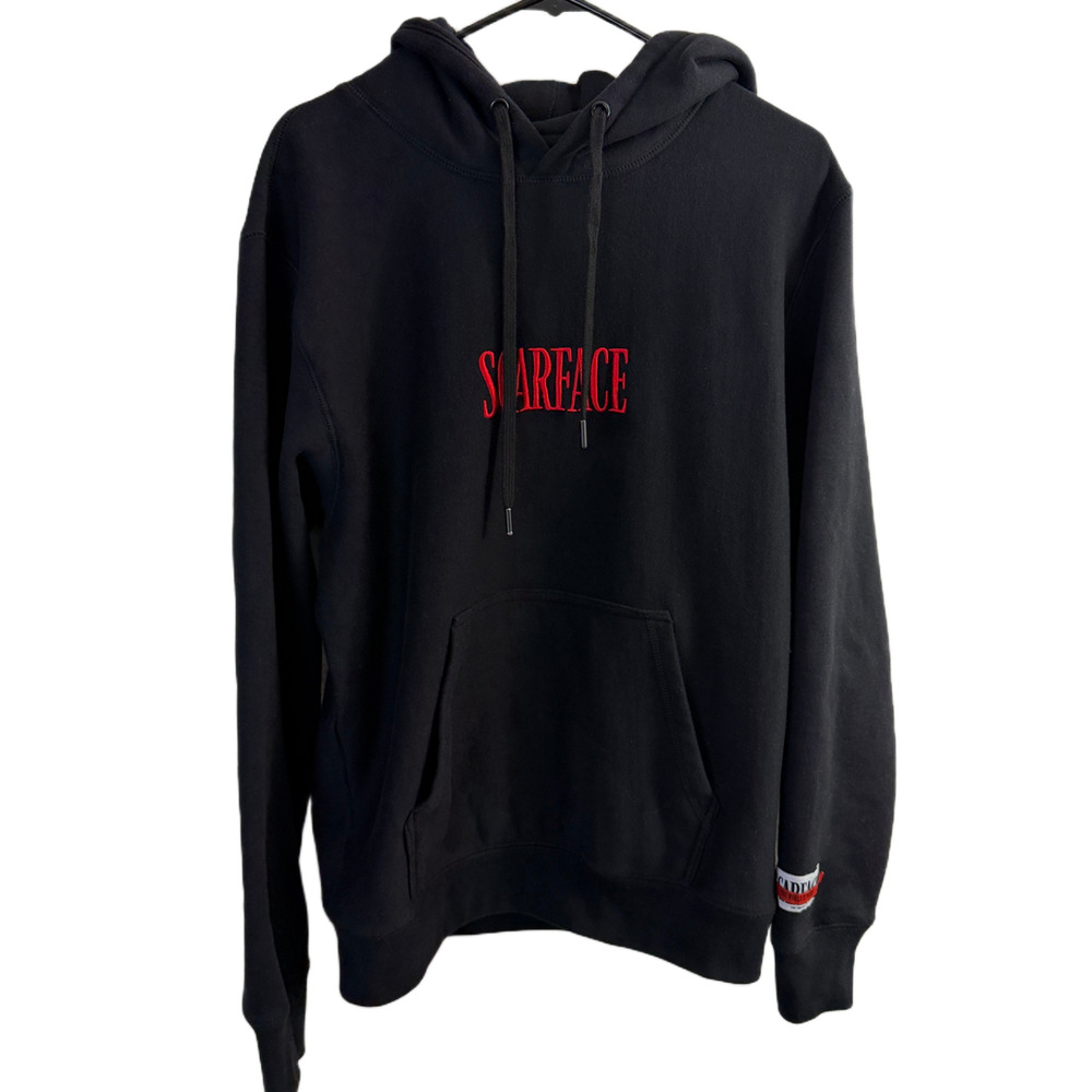 Scarface x Shoe Palace Hoodie Black Mens Large Graphic Double Sided Movie Film
